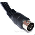 Plug Audio Cable Black with Keyed DIN Connector